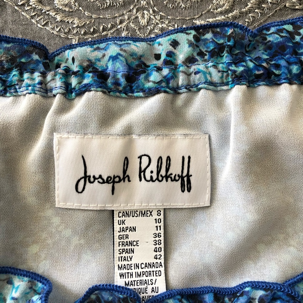 Joseph Ribkoff Abstract Print Off The Shoulder Top - image 4